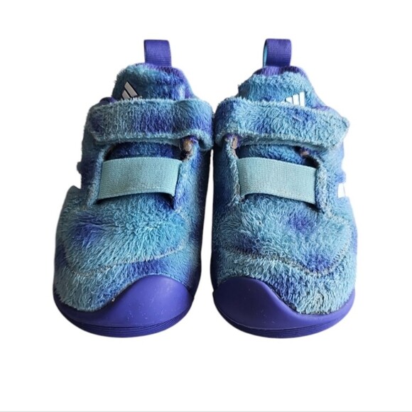 Adidas x Disney Monsters Inc. Mike Wazowski Sneakers Kids Size 6 Blue Fuzzy - Picture 5 of 12